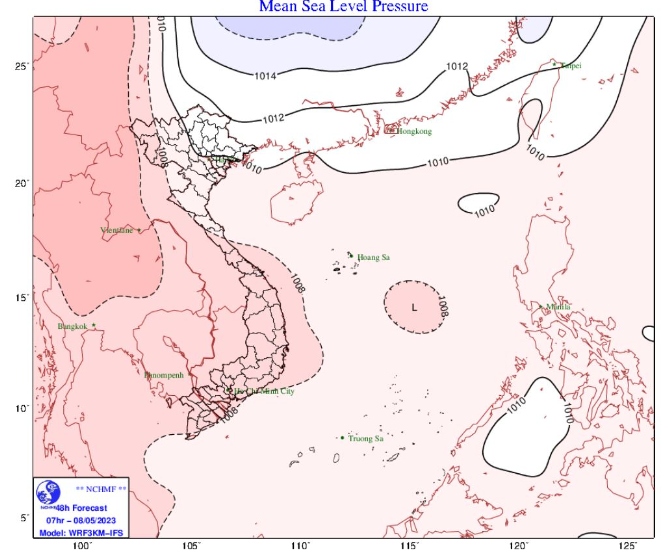 Từ đêm nay (7/5), không khí lạnh tràn về Bắc Bộ, trời chuyển mát